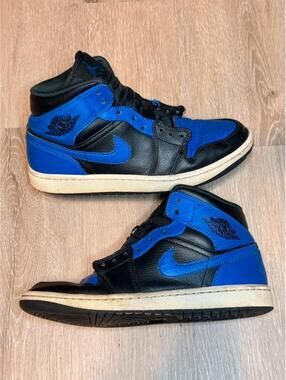 Blue and Black Air Jordans Size 7.5